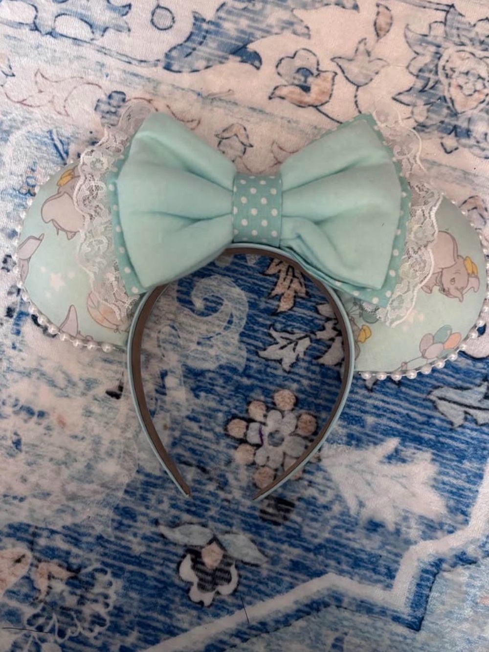 Disney Dumbo Ears Mint Bow Ear Headband